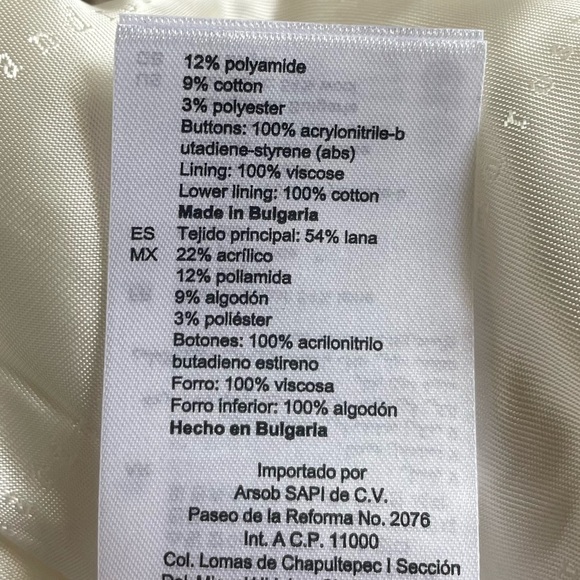 Sandro Dayna Tweed Wool Mini Skirt Women’s Size 2 Ivory White Pearl Button Lined - Picture 15 of 16